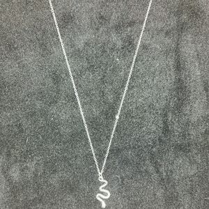 Snake silver necklace